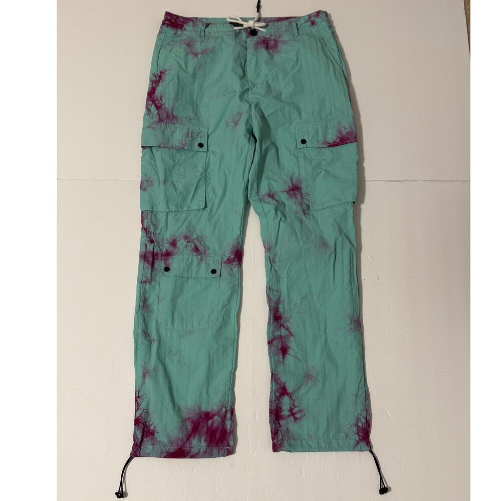 Men's SoleBoy Tie Dye Nylon Cargo Pants, Size M